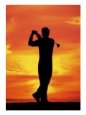 Silhouette of Man Playing Golf