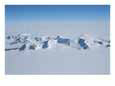 An aerial view of ice cap and peaks south of Mount Vinson