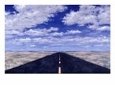 Illustration of a Sky Above an Empty Road