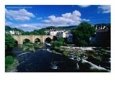 River Dee Flowing Under Bridge Through Town, Llangollen, United Kingdom