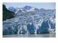 Close View of a Glacier Spilling into the Water off Chile