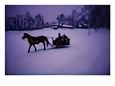 A Winter View of a Horse-Drawn Carriage