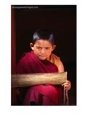 Young Buddhist Nun Reading In A Monastery., Thimphu, Bhutan