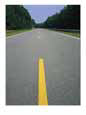 View looking down a deserted highway