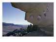 Pictographs on rock wall, Zuni Reservation, New Mexico
