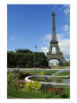 Eiffel Tower, Flowers and Fountain, Paris, France France Eiffel Tower