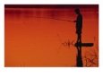 Boy Fishing, Sunset, Myanmar
