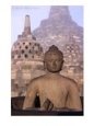 Large Buddha Image With Stupas In Background, Borobudur, Central Java, Indonesia