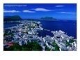 Town Buildings and Surrounding Water from Aksla, Alesund, Norway