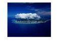 Aerial View of Island and Muri Lagoon, Cook Islands