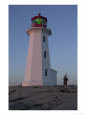 Bagpipe Player Outside Lighthhouse, Nova Scotia