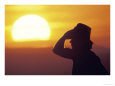Ranch Worker At Sunset