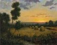 Haystacks at Dusk