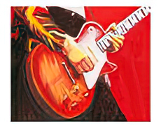 Guitar-flame top les paul