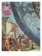 Astronomers Looking Through a Telescope, Detail from a Map of the Constellations