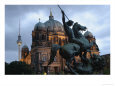A twilight view of the Berlin Cathedral.  Berlin landmarks at night.