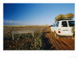 A Truck and Signage at the Entrance to Witjira National Park