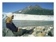 Tourist Rests near Childs Glacier