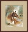 Brown Mare and Fowl