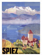 Swiss Spiez Travel Poster
