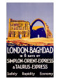 Simplon Orient Express Baghdad Iraq Poster