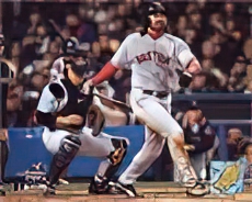 Johnny Damon hitting grand slam, Game 7  - ALCS ©Photofile