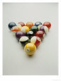 Pool Balls Racked Up