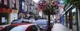 Street Scene with Shops and Cars, Harrogate, Yorkshire County, England, United Kingdom