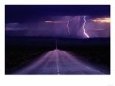 Lightning Over Rural Road