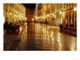 People Sitting at Tables on Placa at Night, Dubrovnik, Croatia