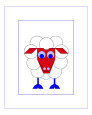 Sleep-Sheep - passepartout Art on the Verge Animals