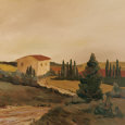 Sunny Tuscan Fields Scenic Streets & Roadways