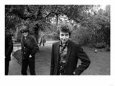 Bob Dylan in the Savoy Gardens on the Thames Embankment, April 1965
