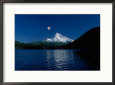 Moon Over Mount Hood in Oregon