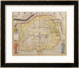 Map of China with Inset Portraits of Matteo Ricci and Two Chinese Costumed Figures, circa 1625-26