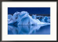 Jokullsarlon Lagoon Containing Icebergs from Breidamerkurjokull Glacier, Austurland, Iceland