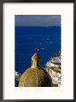 Dome of Church of Santa Maria Assunta Overlooking Sea, Positano, Campania, Italy