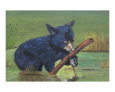 Baby Bear Playing Art on the Verge Animals