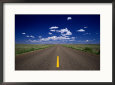 Road Leading to Horizon Beneath Blue Sky, USA