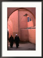 Two Men Walking along a Covered Street in the Medina, Marrakesh, Morocco