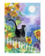 TUXEDO CAT MOONLIGHT SUNFLOWERS