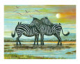 Loving Zebras, Kenya Art on the Verge Animals