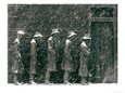 Snow Falls and Accumulates Atop George Segal