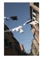 Apartment Buildings with Laundry Hanging Out to Dry on Clothes Line