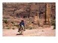Two Locals Ride Their Donkey Around the Ancient City, Petra, Ma