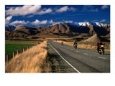 Motorcyle Touring Through the Countryside Around Maniototo, Otago, New Zealand