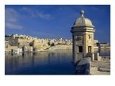 View of Harbor and Fortress Turret, Valletta, Malta