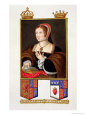 Portrait of Margaret Tudor Queen of Scotland from "Memoirs of the Court of Queen Elizabeth"