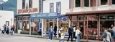 People in Front of Stores, Skagway, Alaska, USA Scenic Streets & Roadways
