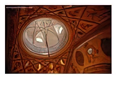 Ceiling and Dome of Modern Sayyida Ruqayya Mosque, Damascus, Rif Dimashq, Syria